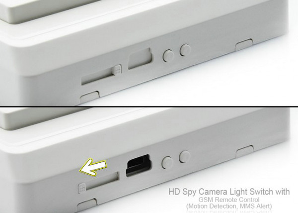 HD Spy Camera Light Switch with GSM Remote Control (Motion Detection, GSM MMS Video Alarm)