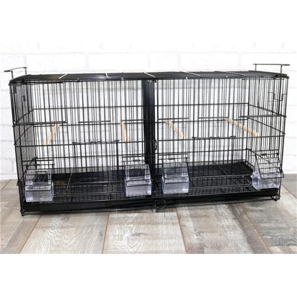 Kennel Pet Cage for XXL Medium Dogs Travel Metal Double-Door Folding Indoor Outdoor Cages
