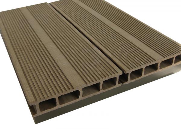 Quality Walnut Color WPC Composite Decking / Recyclable Walkways Deck For Garden wholesale
