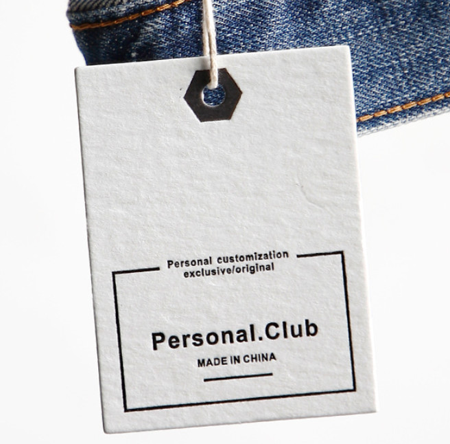 Buy cheap Embossed Cotton Printed Hang Tags for garments white Debossing from wholesalers