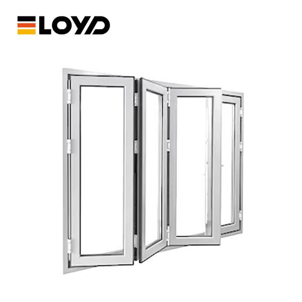 Powder Coated Aluminum Accordion Bifold Glass Doors Exterior Triple Glazing