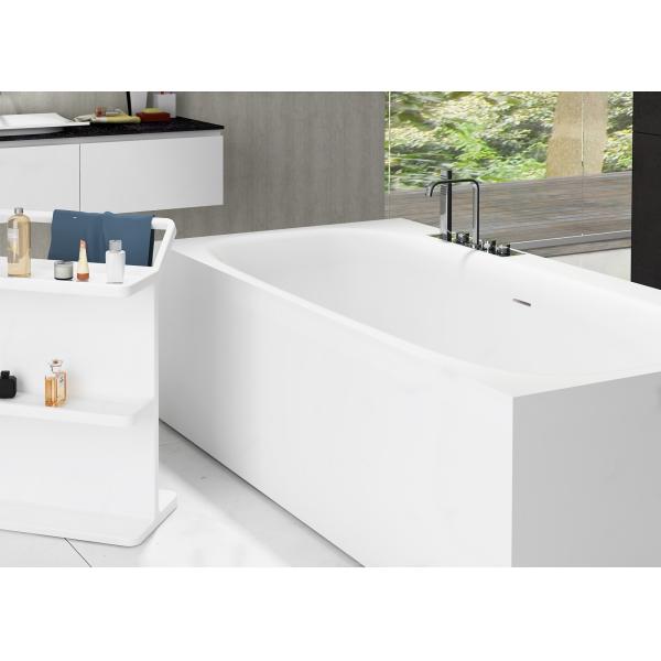 Solid Surface Freestanding Soaking Bathtub Smooth Stand Alone Soaking Tub