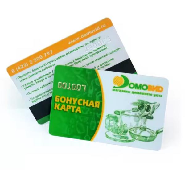 Customizable PVC Plastic Card With Magnetic Strip 0.76mm Thickness