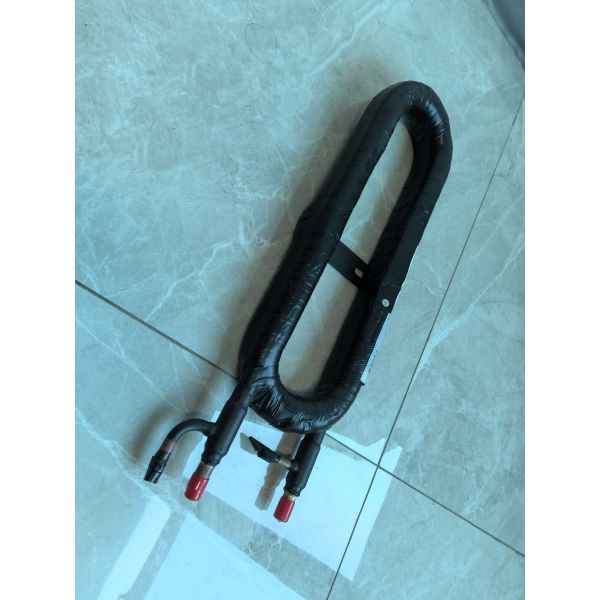 Stainless Steel HVAC coaxiale heat exchanger offering 3 4 Inch Water Connection compatible with various HVAC installations
