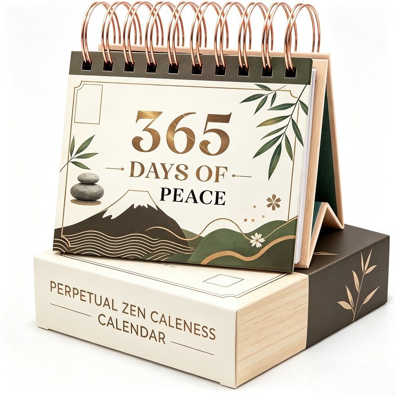 Mindfulness And Gratitude Daily Desk Calendar With Stand And Gift Box