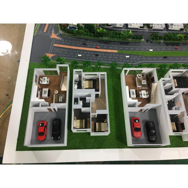 Abs Plastic / Acrylic Square House Interior 3D Model With Model Trees