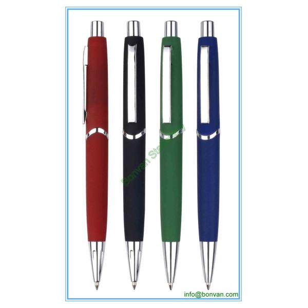 retractable Rubberized gift pen, promotional hotel pen