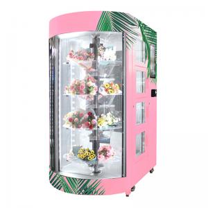 Cheap 22 Inch Fresh Flower Vending Machine Transparent Shelf Self Service Kiosk for sale
