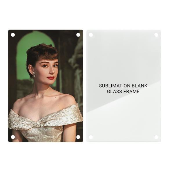 DIY Printing Blank Sublimation Glass Photo Frame With Alloy Stand Custom Sublimation Picture Frame