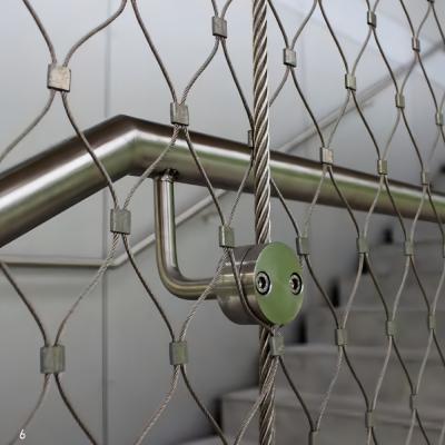 CABLE CONNECTION WIRE ROPE NETTING FOR STAIRCASE PROTECTION