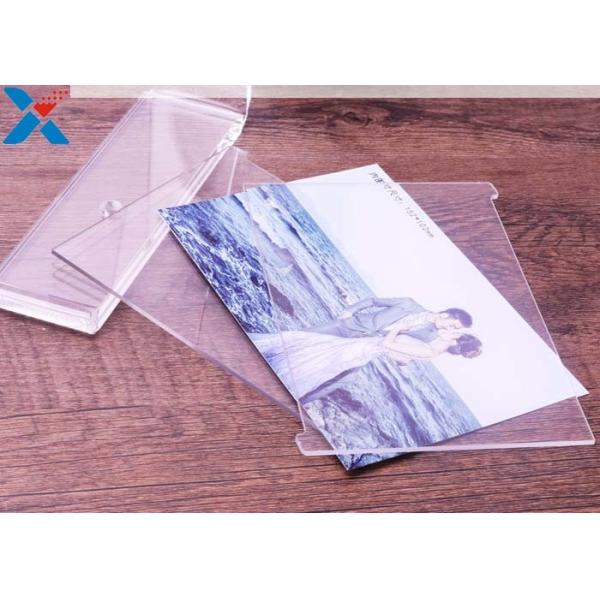 Plexiglass PMMA Custom Acrylic Frames Double Rotating U Shape Picture Table Frame