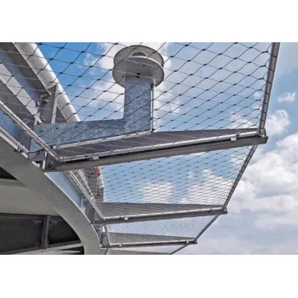 Silver Rope Net Fence Customized Metal Wire Mesh