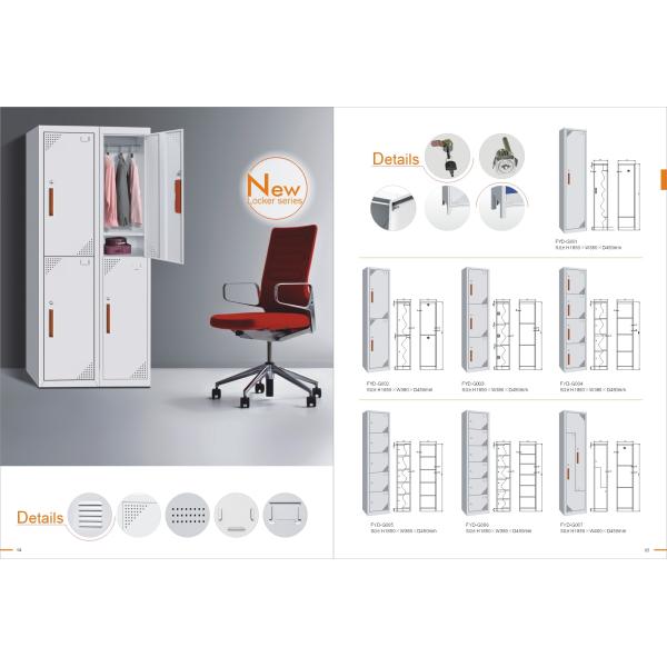 6 door steel Space saving furniture recessed handles school locker for changing room