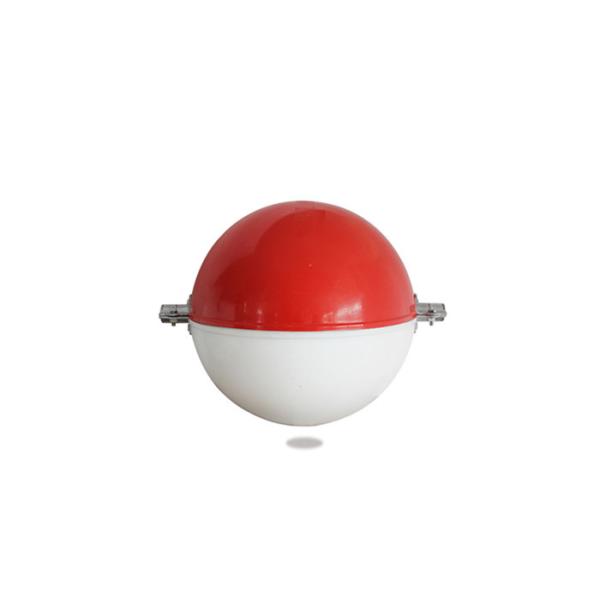 Safety Sea Obstacle Aircraft Warning Sphere Red / White Warning Ball Fiber Glass