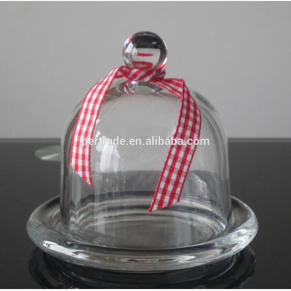 Transparent Oval Lead Free Glass Butter Keeper ,  Clear Butter Plate