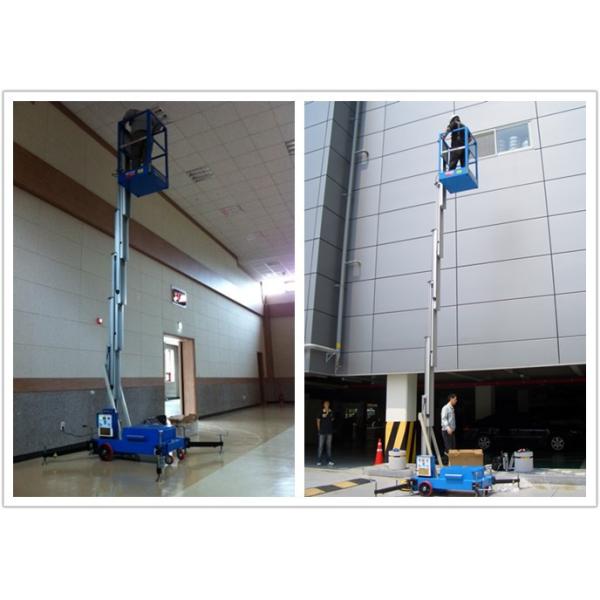 Electric Aerial Order Picker 10 Meter Platform , Aluminum Alloy Hydraulic Aerial Lift