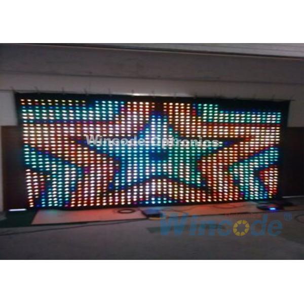 RGB Tri Color P5 Led Curtain Wall 7 Chs , Fiber Optic Curtain For Dance Halls
