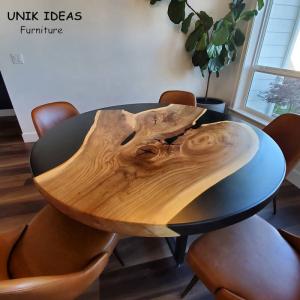 Cheap Epoxy Resin Dining Table And Chairs Oak Oval Luxury Dining Room Tables And Chairs Walnut Slab for sale