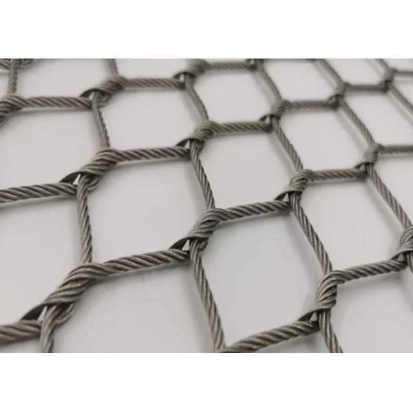 52mm 7*19 Silver Stainless Steel Wire Rope Mesh for Zoo Rope Netting