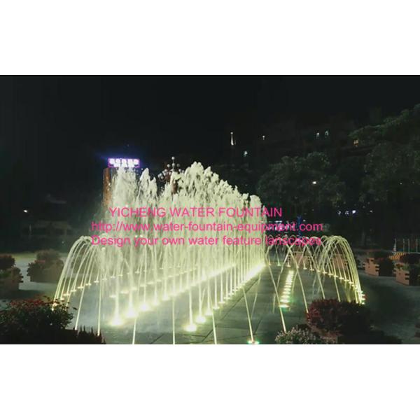 Program Control Water Fountain Project , Dry Fountains / Floor Multicolored LED Fountain