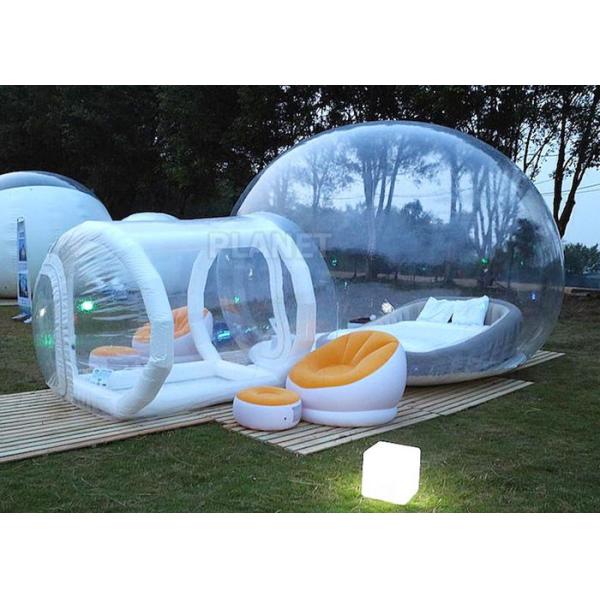 Event Inflatable Bubble Hotel Water Resistance With Entrance Tunnel
