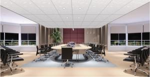 Perforated Decorative Fibre Cement Ceiling Boards Sound Absorbing CE Standard