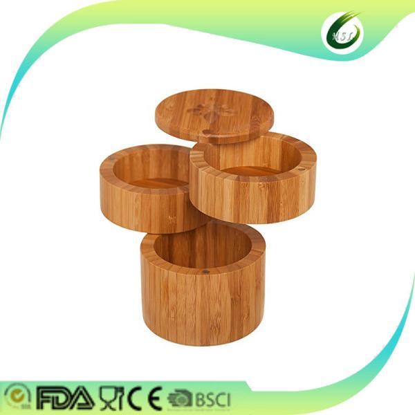 Reliable Totally Bamboo Salt And Storage Box Custom Shaped With Magnet Base