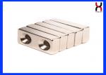 NdFeB Countersunk Rare Earth Magnets Neodymium Magnet With One Hole / Two Holes