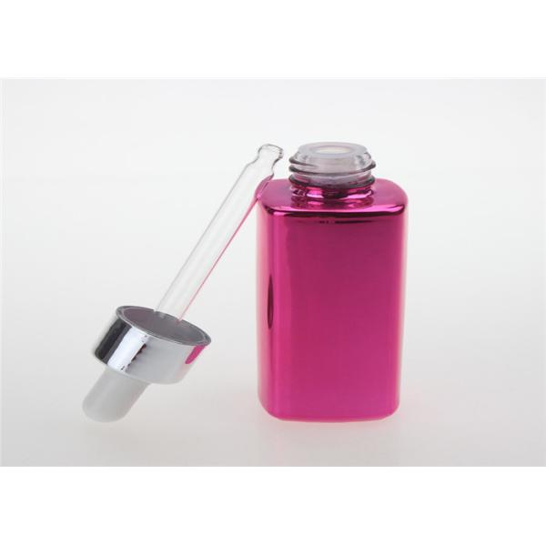 Small Pink Color 20ml 30ml Glass Dropper Bottles Application For Essential Oil
