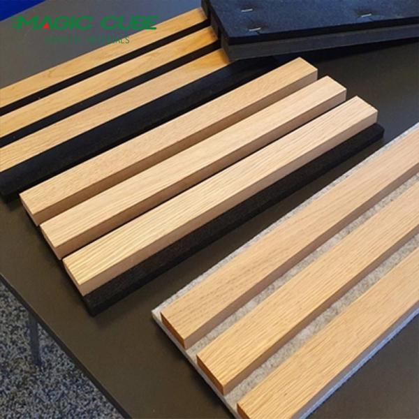 Modern Design Oak Wood Wall Tiles Acoustic Panel for Interior Wall Decor 2400*600*21 mm