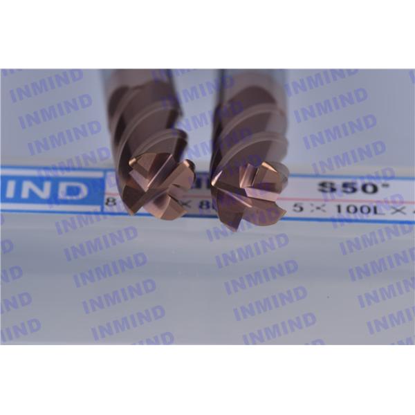 Long Shank 4 Flute Solid Carbide Corner Radius End Mill With SiN Coating