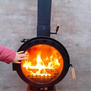 Cheap Indoor 600mm Wood Burning Fire Pits Suspended Wood Burning Fireplace ISO9001 for sale