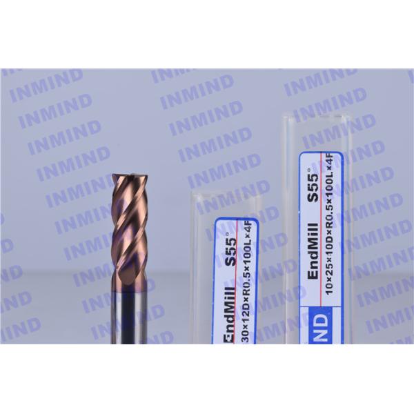 Milling Machine Cutting Tools Radius Cutting Tool , Two Flute / Four Flute End Mill