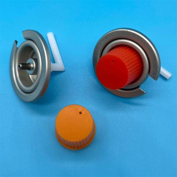 Versatile Portable Gas Stove Valve with Red Cap for Outdoor Cooking - Compact and Efficient