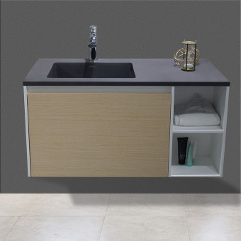 Commercial Bathroom Vanities Cabinets High Strength Weather Resistant