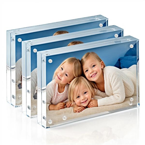 OEM Customised Acrylic Photo Frame , Acrylic Box Picture Frames Scratch Resistant