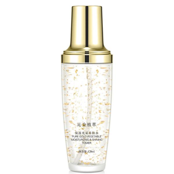 24K Gold Foil Moistfull Collagen Facial Toner Condense Pores Contains Negative Ions
