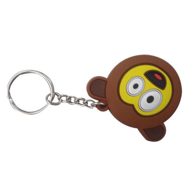 Freeuni Eco-Friendly Promotional 3D soft pvc keychain and cute key ring for Bag