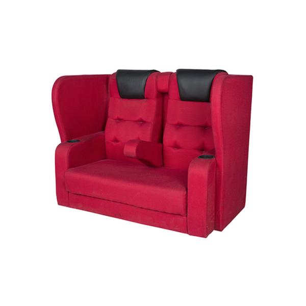 Vip Grade Theatre Couple Seat Foldable Easy Installation Reinforced Frame