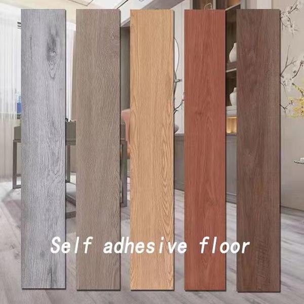 Self Adhesive 2.0mm PVC Wood Grain Flooring Peel And Stick DIY Vinyl Flooring
