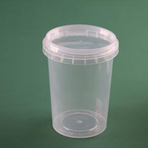 China Custom Logo Disposable PP Plastic Storage Box Clear Soup Cup With Lid on sale