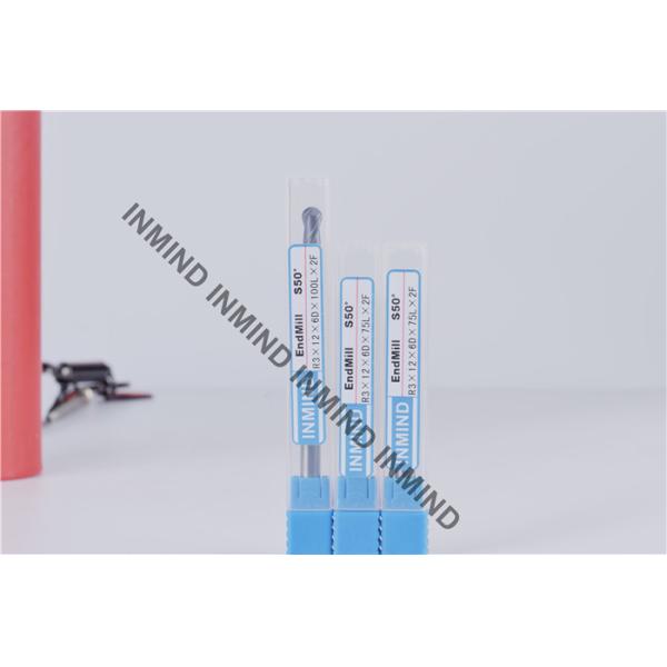 High Tenacity Ball Nose Cutter , HRC50 Aluminium Metal Cutting Tools