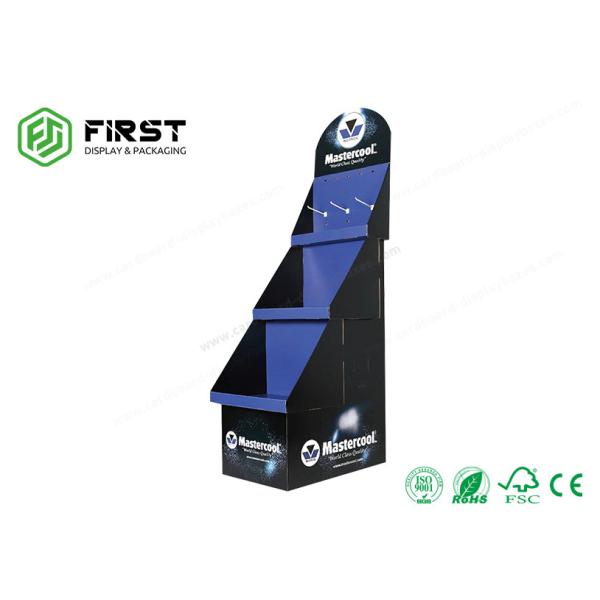Light Weight Cardboard POP Displays , Customized Hanging Corrugated Floor Hook Displays