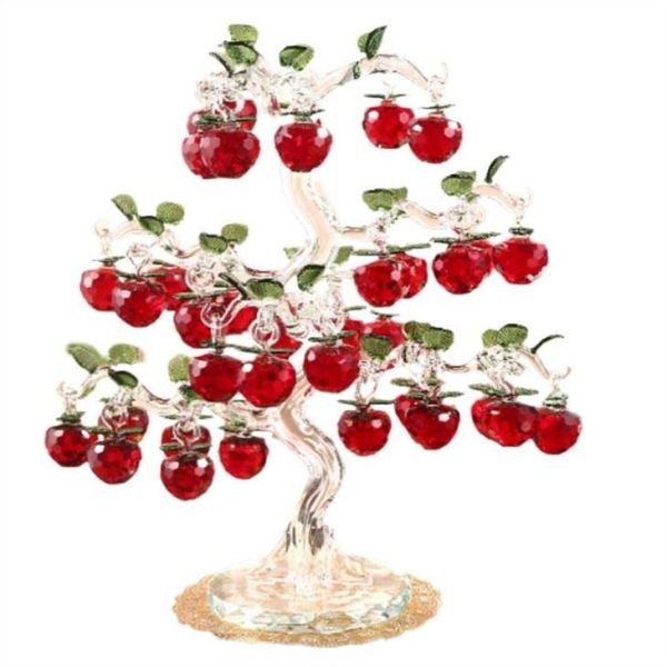 2022 Pujiang Wholesale Factory Handmade Cheap Crystal Apple Tree With Personalized Logo For Wedding Favor