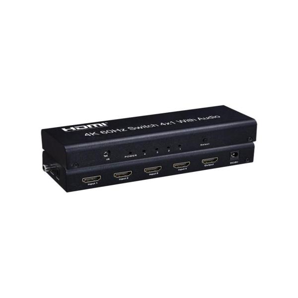 4K 60Hz HDMI Fiber Extender HDMI SWITCH 4x1 With Audio