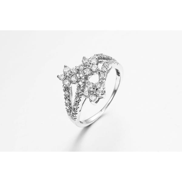 Cluster Sterling Silver CZ Stackable Rings 2.7g Cubic Zirconia Stackable Bands