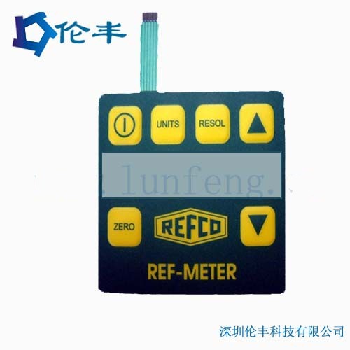 RAL Pantone PET Membrane Switch 3M 467 Adhesive Tactile Dome