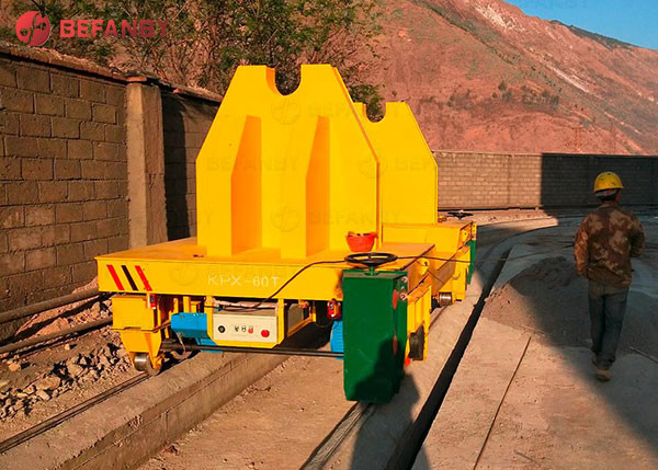 Heavy Load Explosion Proof Transfer Cart With Automatic Dumping Device