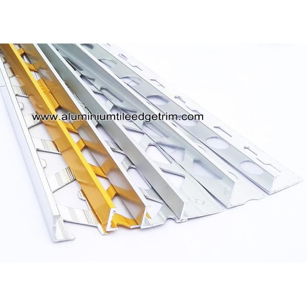 Pre Polished Bright Chrome L Angle Aluminium Tile Edge Trim 6mm / 8mm / 10mm  / 12mm