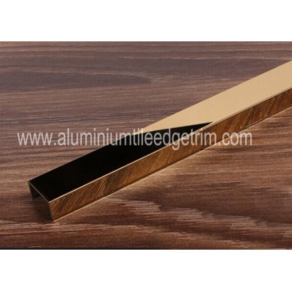U Shaped Channel Stainless Steel Tile Trim Space Decoration Mirror Effect